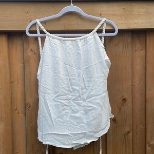 White backless tank top size large